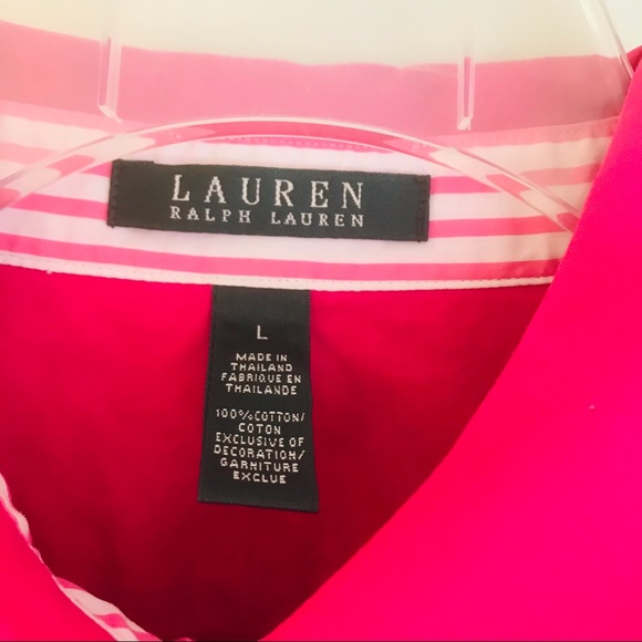 Ralph Lauren Hot Pink Button Down Shirt - Picture 4 of 5